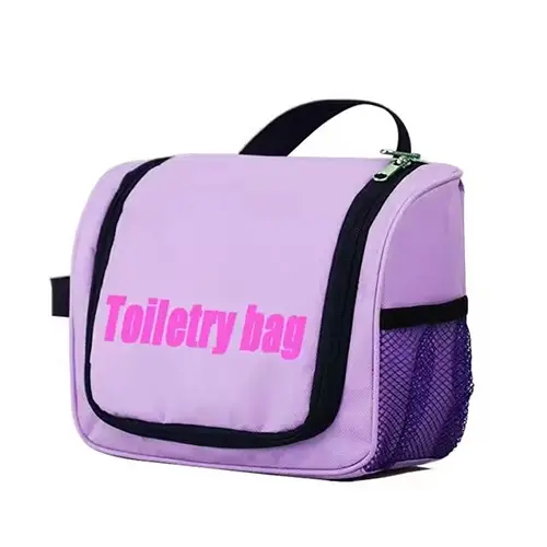 Functional Travel School Purple Large Mens Designer Toiletry Makeup Bag